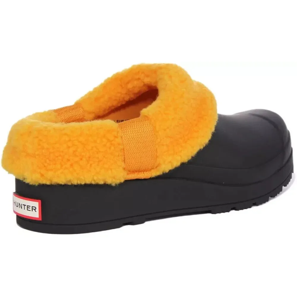 Hunter Play WFF1000RSP-BNN Clogs Women's 6 Black Orange Sherpa Insulated KHD709